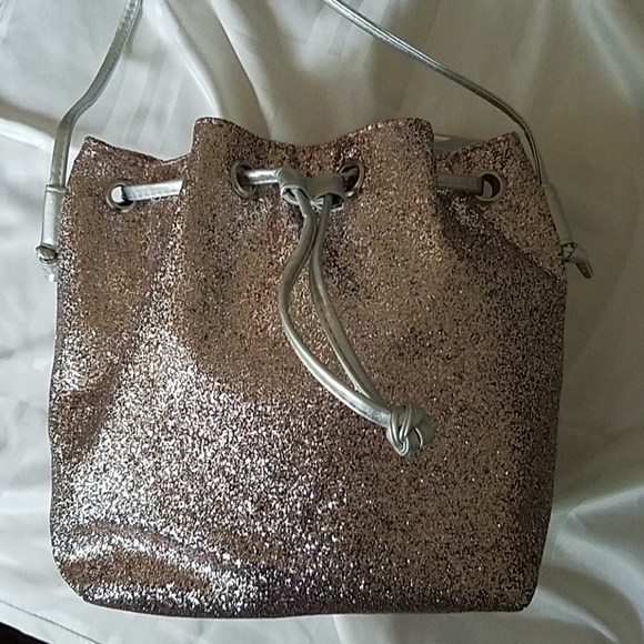 rose gold bucket bag